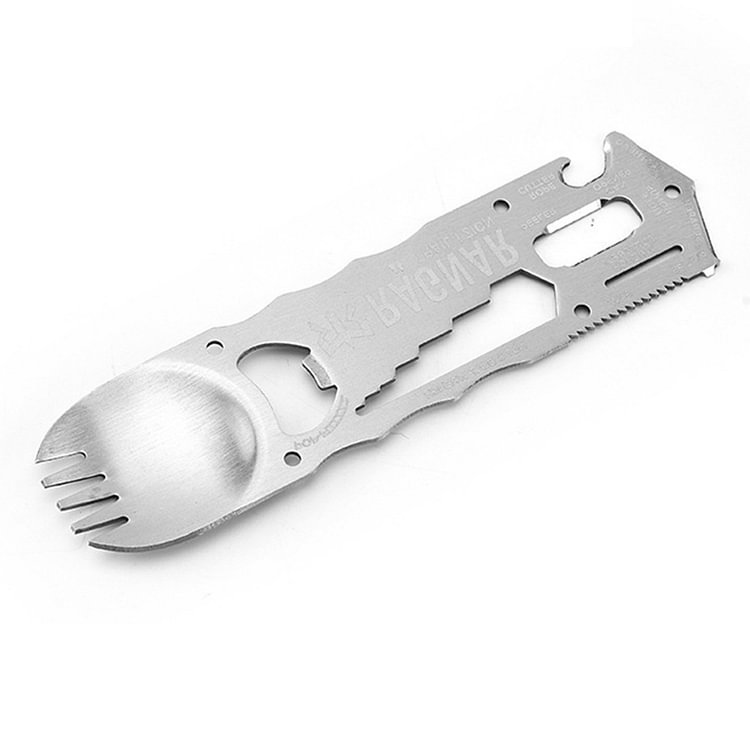 Outdoor EDC Portable Cutlery Fork Spoon Bottle Opener Camping Picnic Tool