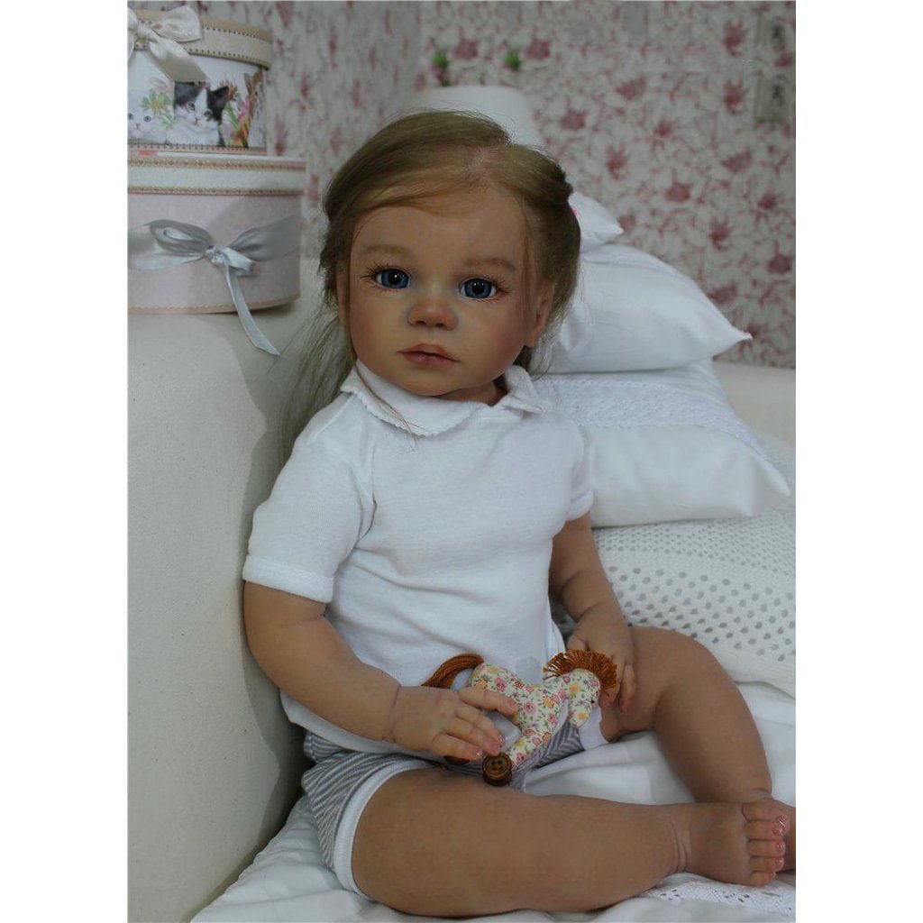 [Black Reborn Girl Dolls] 20" Real Life African American Reborn Baby Doll Girl Fay Have Lovely Grey Eyes