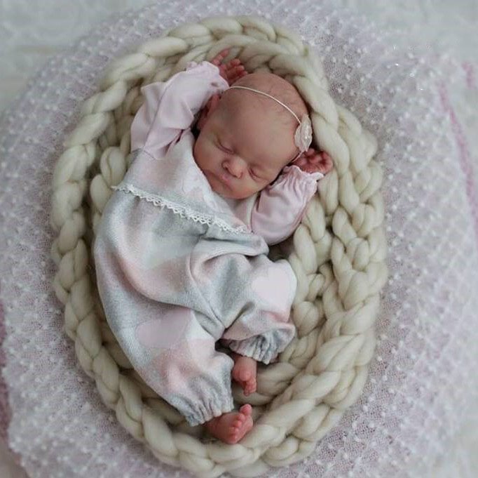  17" Sleeping Reborn Baby Boy Cliff,Soft Weighted Body, Cute Lifelike Handmade Silicone Reborn Doll Set,Gift for Kids - Reborndollsshop.com-Reborndollsshop®