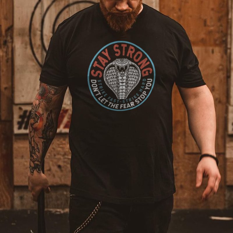 Stay Strong ​Printed Men's T-shirt -  UPRANDY