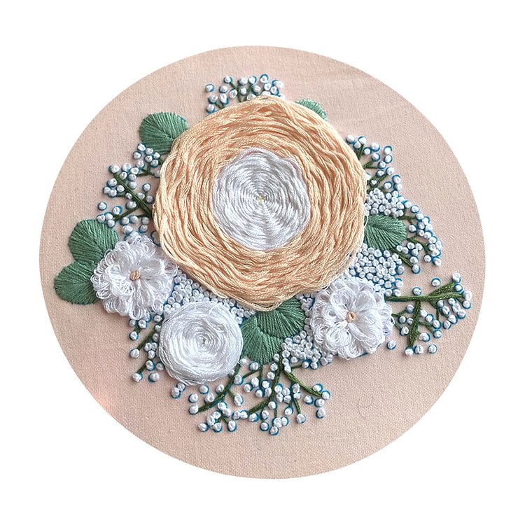 Flowers - Embroidery - 30 X 30cm