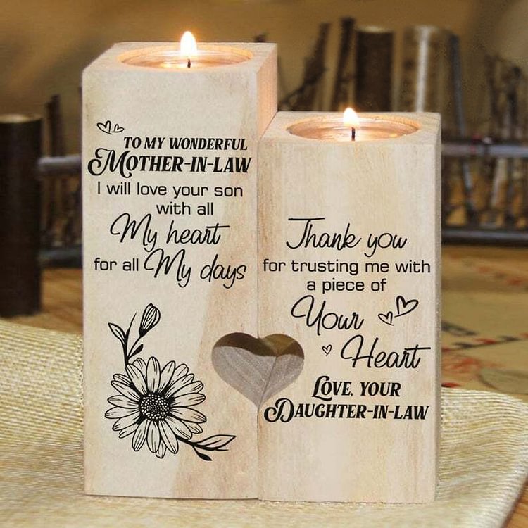 To My Mother-In-Law Thank You For Trusting Me  - Candle Holder Candlestick