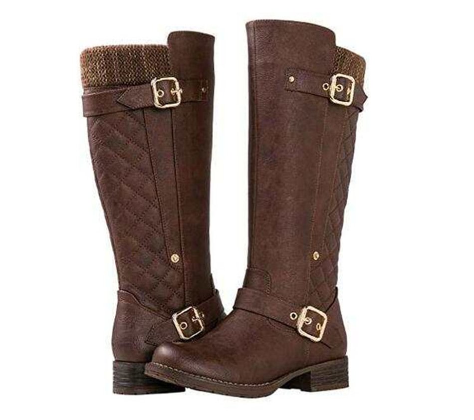 Women's leather lining boots - vzzhome