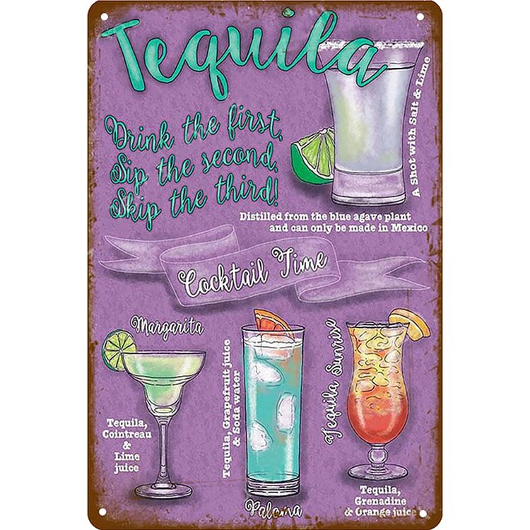 Cocktail- Vintage Tin Signs/Wooden Signs - 20x30cm & 30x40cm