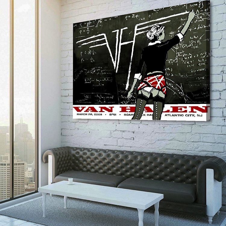 Van Halen "Atlantic City Concert" Poster Canvas Wall Art