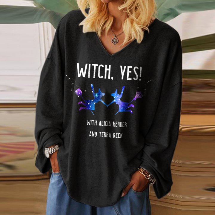 Witch, Yes With Alicia Herder And Terra Keck Printed Lover Women T-shirt