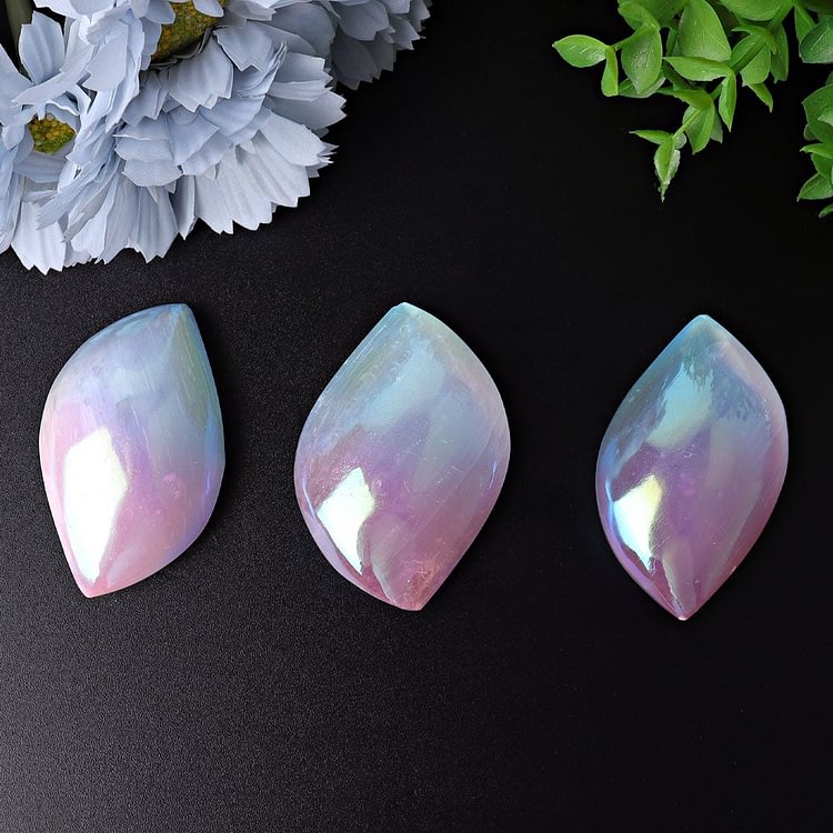 2.6" Selenite Aura Angel Crystal Palm Stone Crystal wholesale suppliers