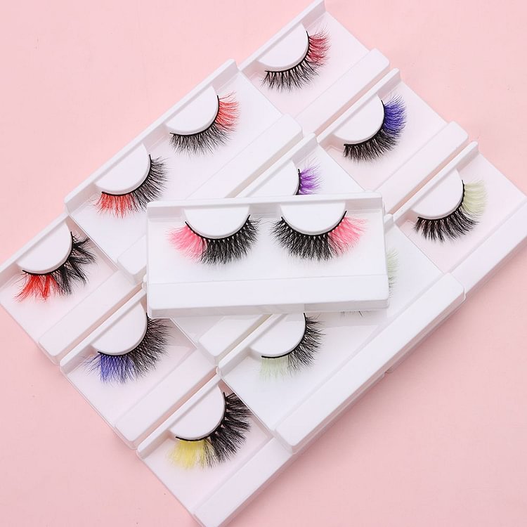 Two-tone Colored 1 Pair Eyelashes