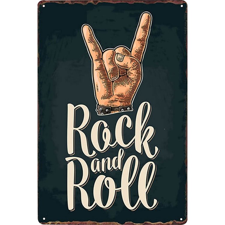 Rock and Roll - Vintage Tin Signs/Wooden Signs - 20x30cm & 30x40cm