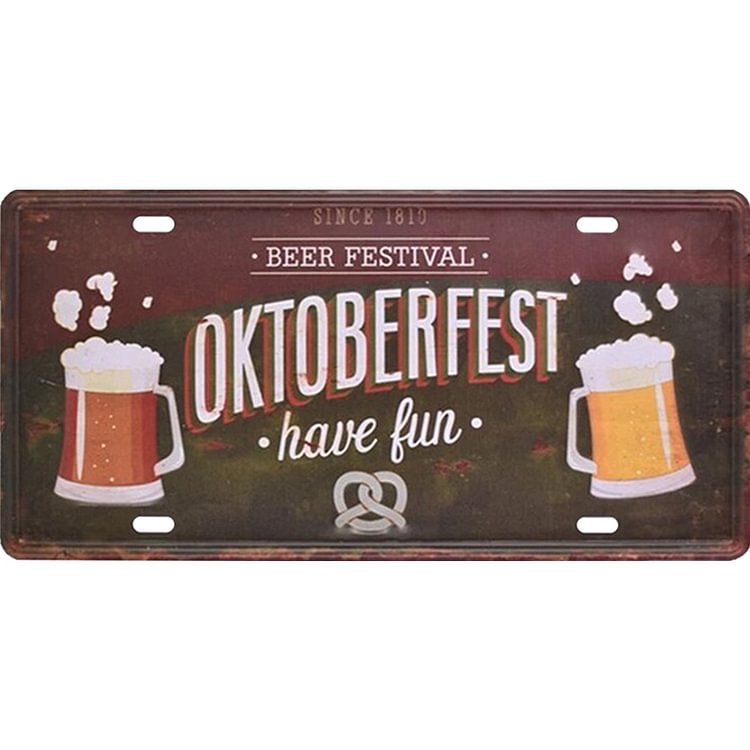 Oktoberfest - Car Plate License Tin Signs/Wooden Signs - 15*30cm