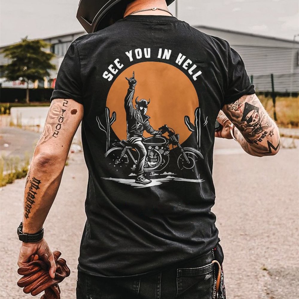 Cloeinc See You In Hell Printed T-shirt - Cloeinc