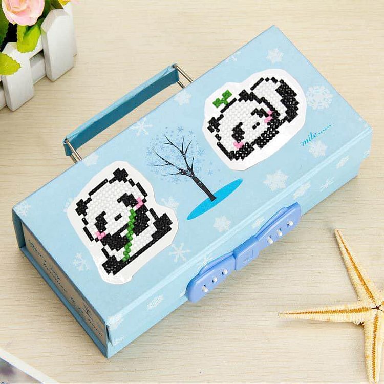 8PCS-Panda-Diamond Sticker