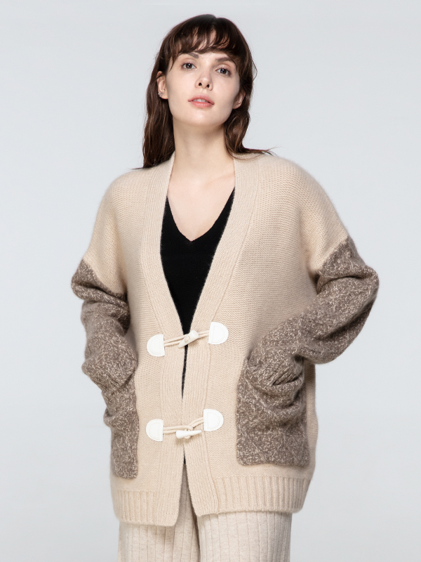 Thick Cashmere Cardigan Coat-Real Silk Life