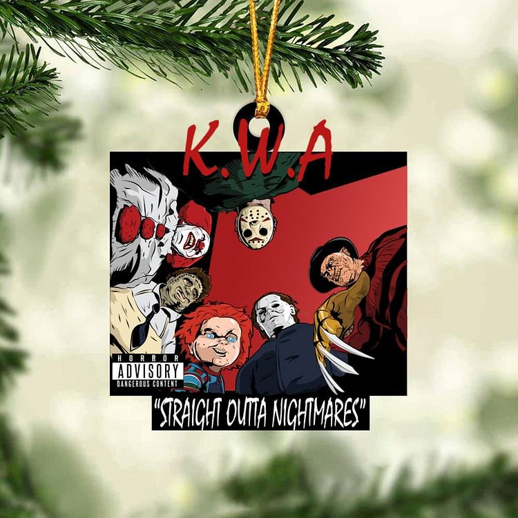 Horror Movies Ornament-Killers With Attitude: Straight Outta Nightmares-TM97-Mayoulove
