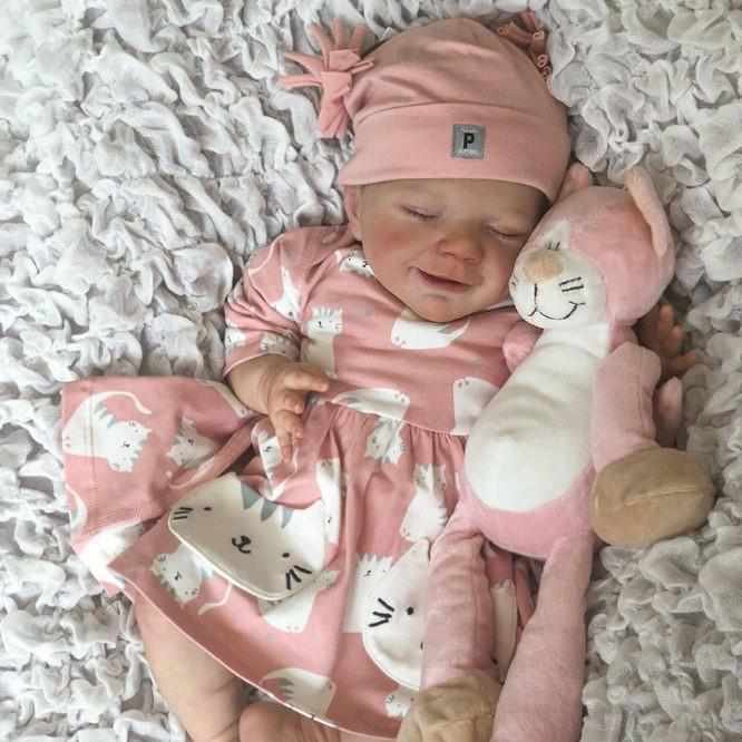 Realistic 20'' Sweet Reborn Baby Doll Girl, Preemie Life Like Silicone Reborn Newborn Babie Toddler Kenzie -So Truly Real -Creativegiftss® - [product_tag]