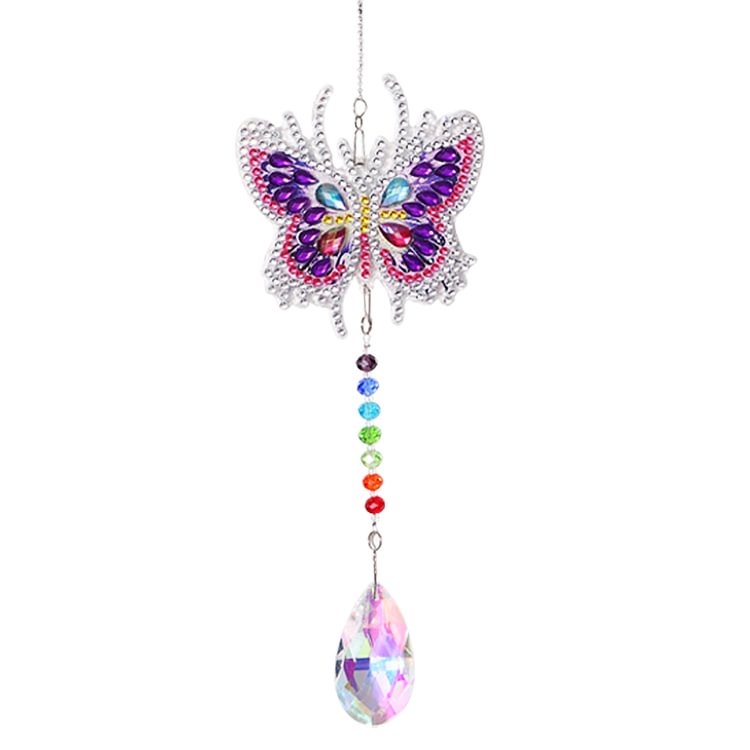 Butterfly Suncatcher - 5D DIY Craft Pendant - Diamond Painting