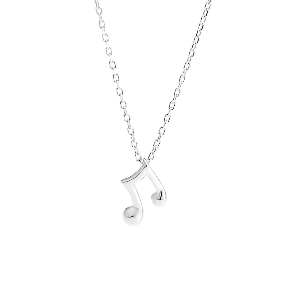 Note Silver Pendant Necklace