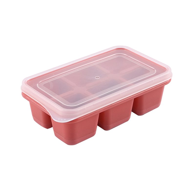Silicone Square Ice Cube Mold with Lid DIY Desert Ice Tray Mould Accessory