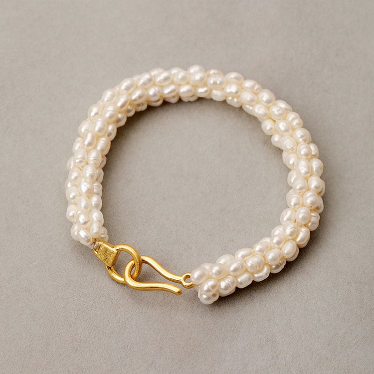 Vintage Freshwater Pearl Handwoven Fashion Bracelet