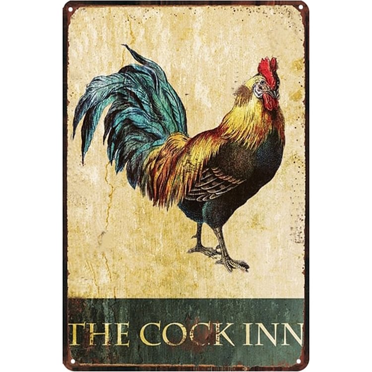 Chicken - The Cock Inn Vintage Tin Signs/Wooden Signs - 20x30cm & 30x40cm