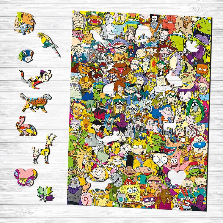 All About Spongebob Wooden Puzzle