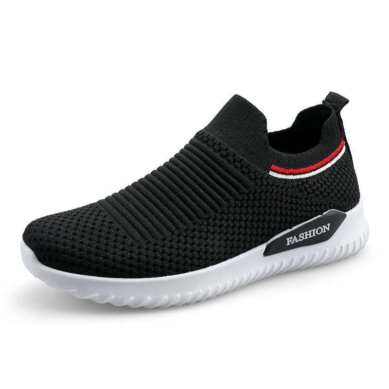 Women Casual Sports Shoes Light Breathable Hollow Mesh Slip On Sneakers - vzzhome
