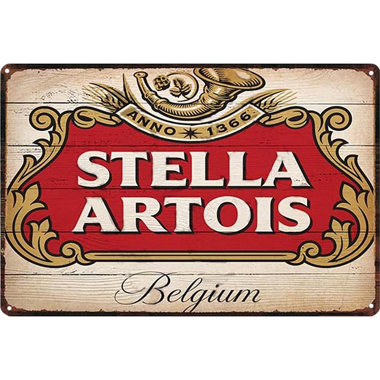 Stella Artois Beer - Vintage Tin Signs/Wooden Signs - 20x30cm & 30x40cm