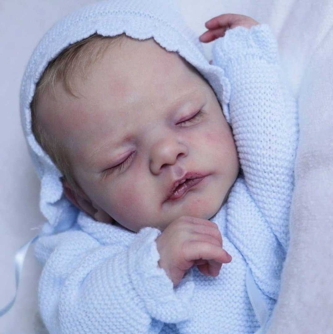 Reborn Little Boy Louis 19" Realistic Soft Silicone Reborn Sleeping Doll