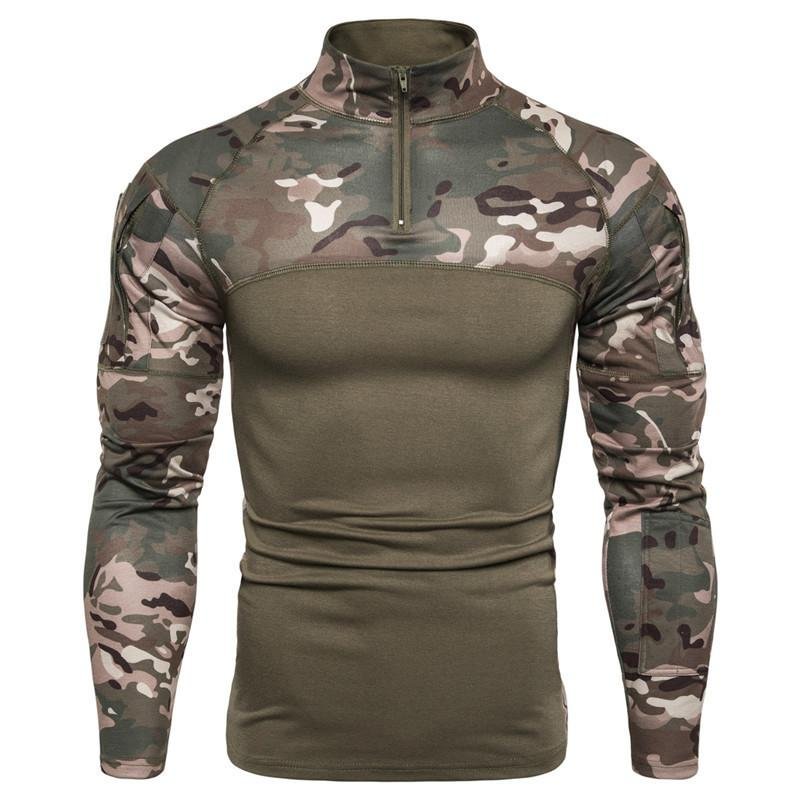 Men's Military Battlefield Outdoor Fitness Camo T-Shirt / [viawink] /