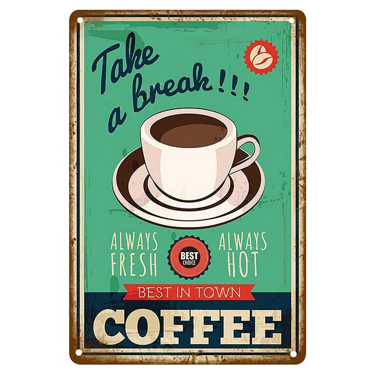 Coffee House - Vintage Tin Signs/Wooden Signs - 20x30cm & 30x40cm