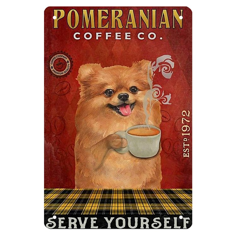 Pomeranian Coffee Co. - Vintage Tin Signs/Wooden Signs - 20x30cm & 30x40cm