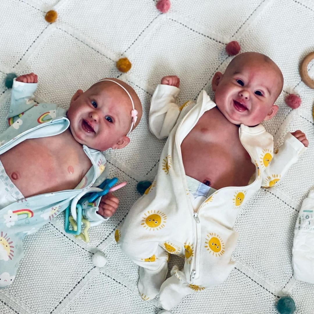 Lifelike 19 Inches Reborn Twins Toddler Sister Priyam & Punit