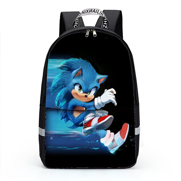 Mayoulove Sonic the Hedgehog School Backpack for Boys Girls School Bookbag 3 in 1 Backpack Set with Lunch Bag and Pencil Case-Mayoulove