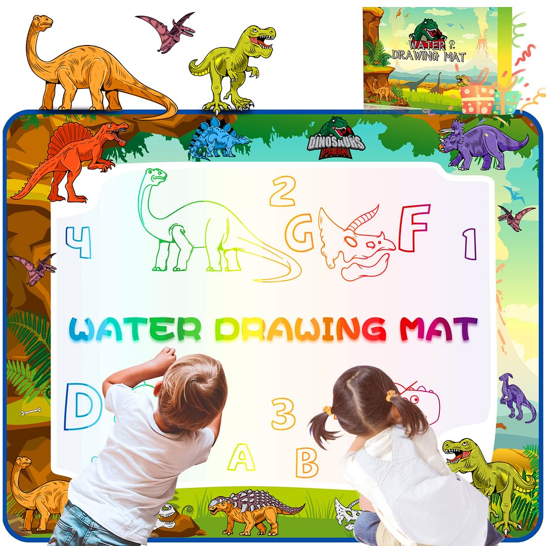 CHEERFUN|Adventurous Jurassic Park  Water Doodle Mats
