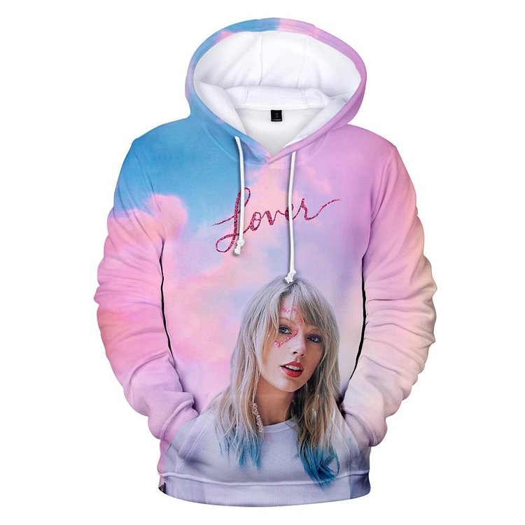 Adult Swift Lover Printed Hoodie Pink Love Sweatshirt-Mayoulove