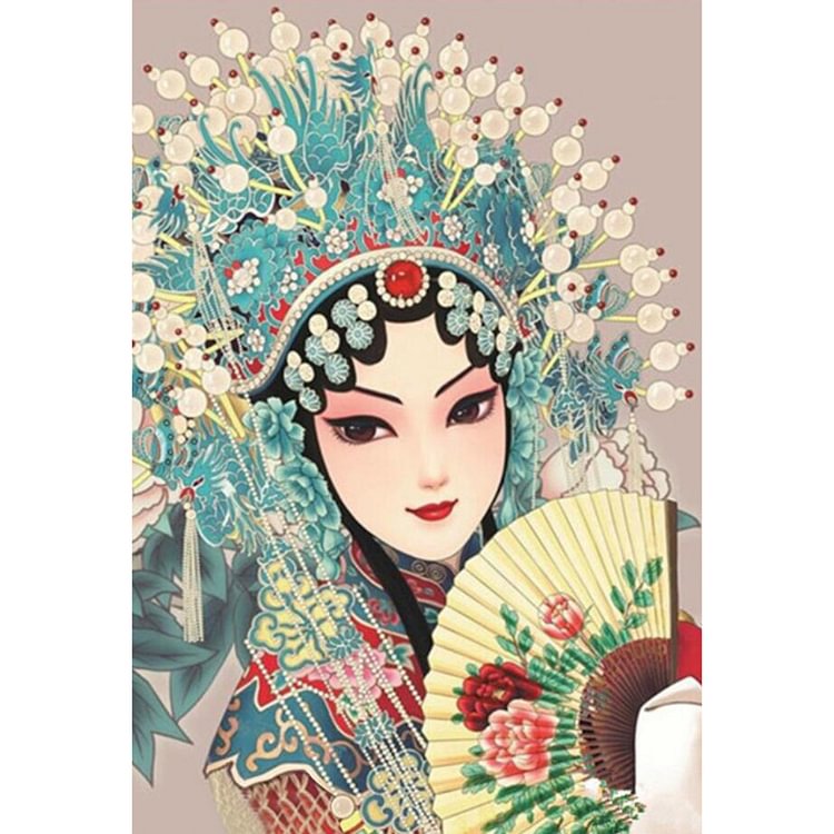 Chinese Opera - Special Shaped Diamond Painting - 30*40CM