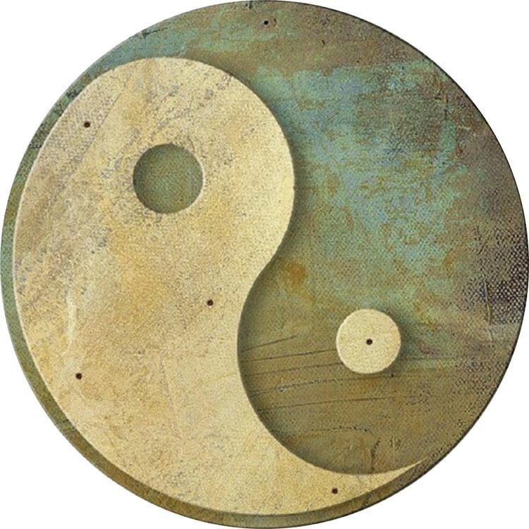 Yin and Yang - Round Vintage Tin Signs/Wooden Signs - 30x30cm