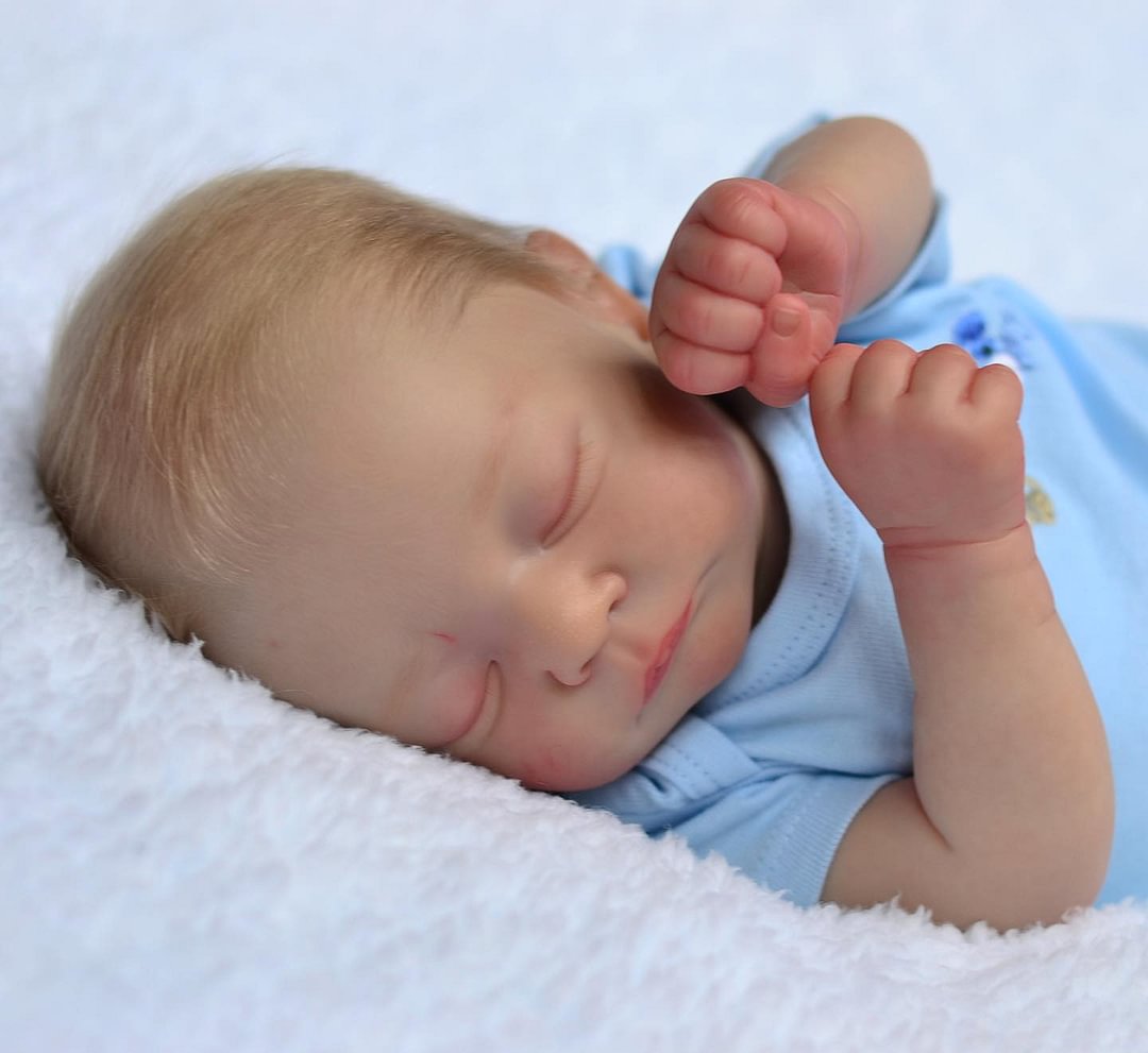 [3-7 Day Delivery] 17" Sleeping Reborn Boy Doll Hobart,Unique Gift Set for Grandmother