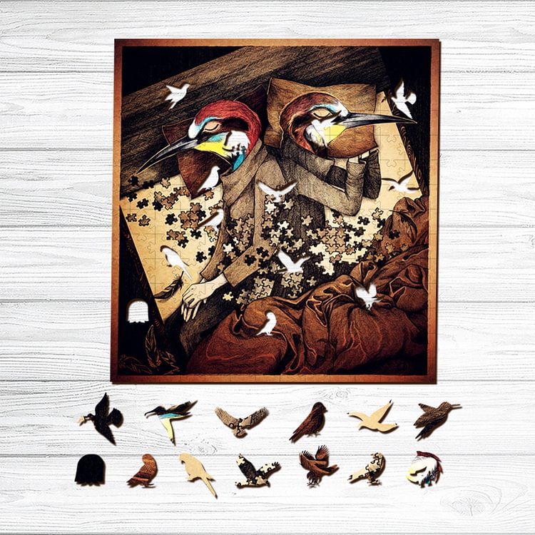 Bee-eaters Wooden Puzzle