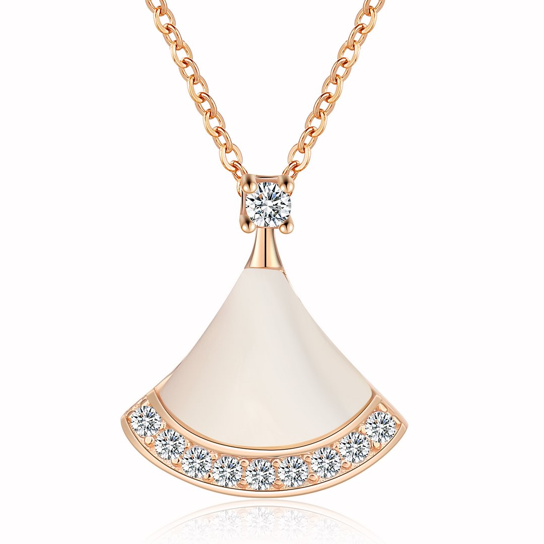 Delicate Crystal Shell S925 Sterling Silver Necklace