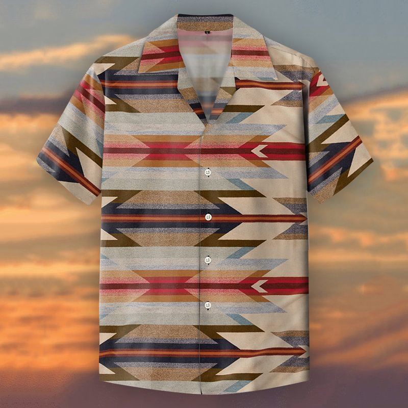 Geometric print comfortable casual shirt - Krazyskull