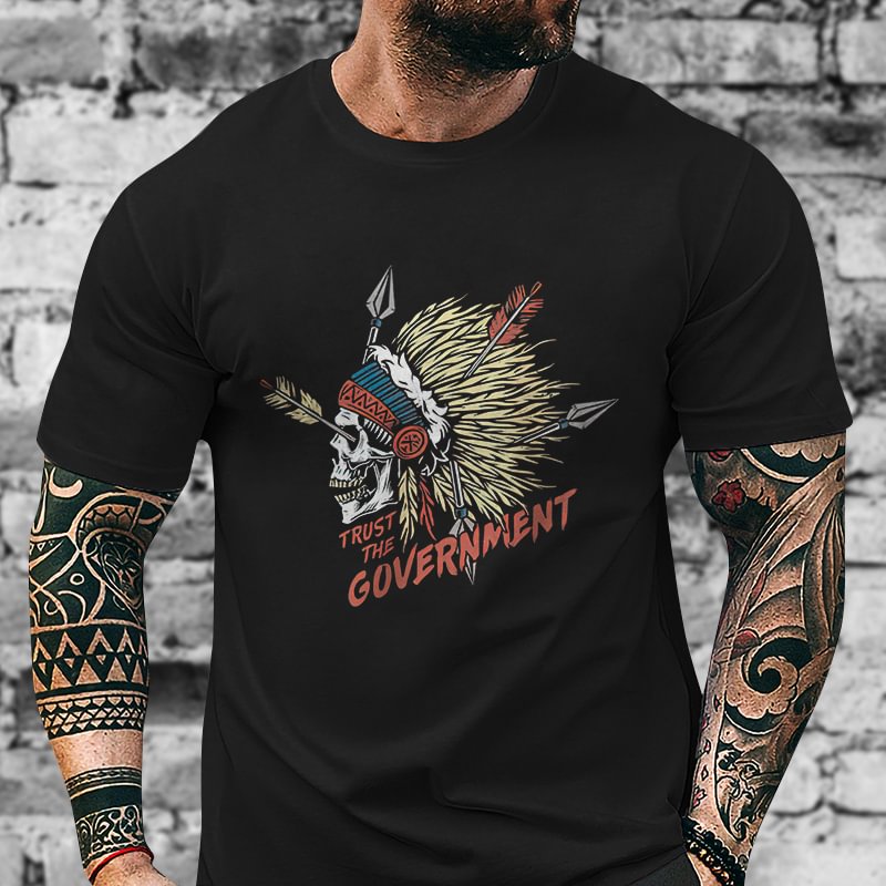 Livereid Trust The Government Skull Print T-shirt - Livereid