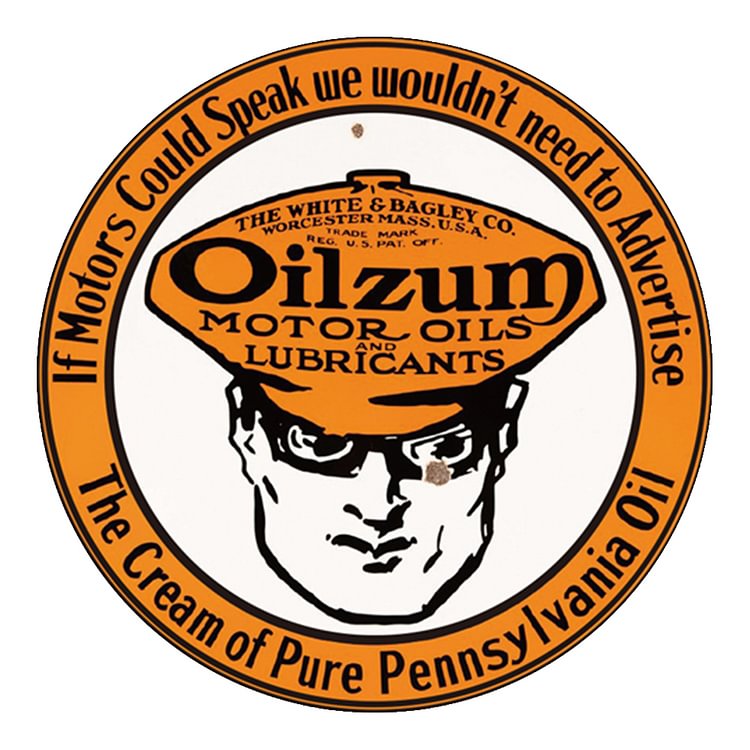 Oilzum Motor Oil - Round Vintage Tin Signs/Wooden Signs - 30x30cm
