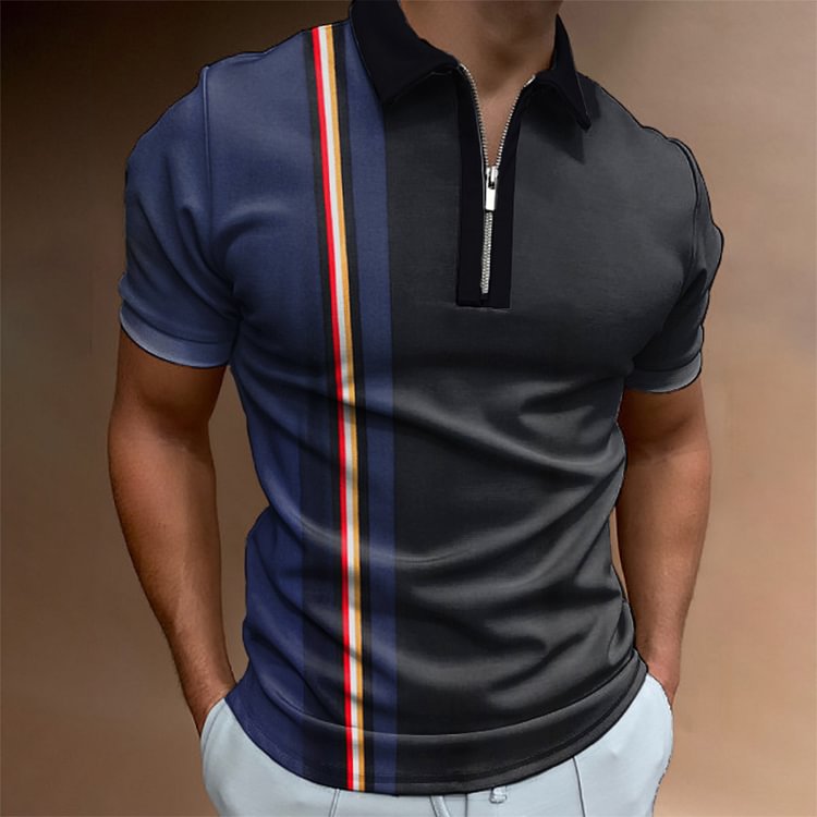 BrosWear Color Matching Fashion Polo Shirt