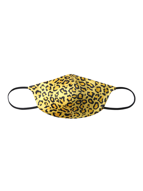 Masque de visage en soie motif léopard-Soieplus