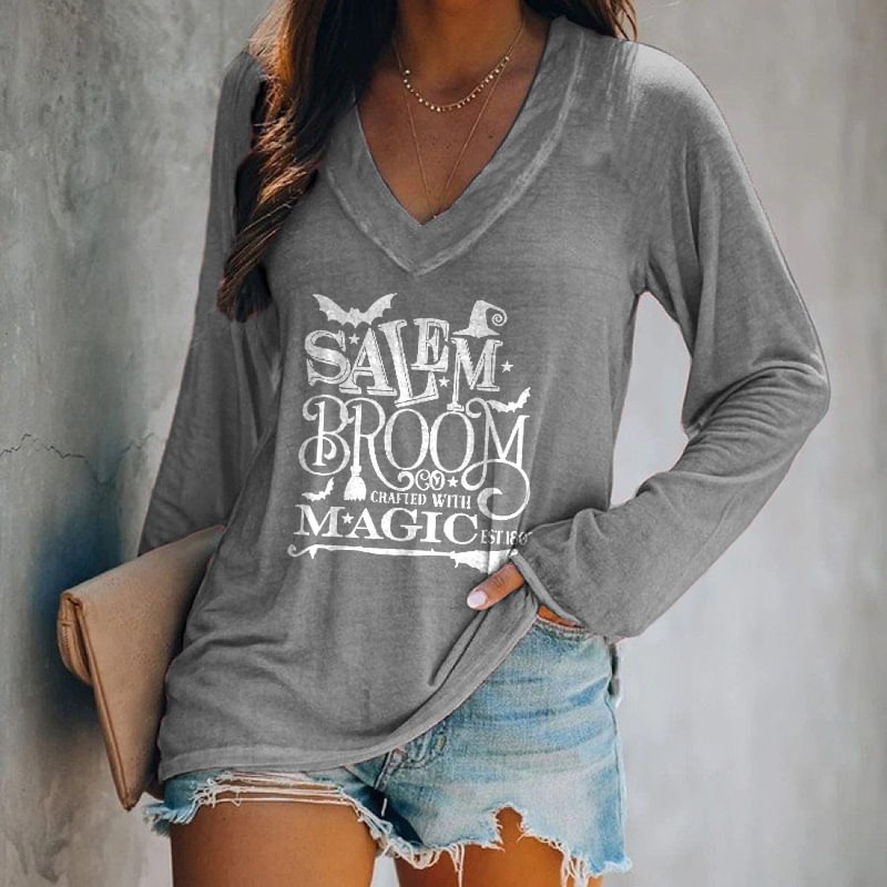Salem Broom Printed Long Sleeve T-shirt
