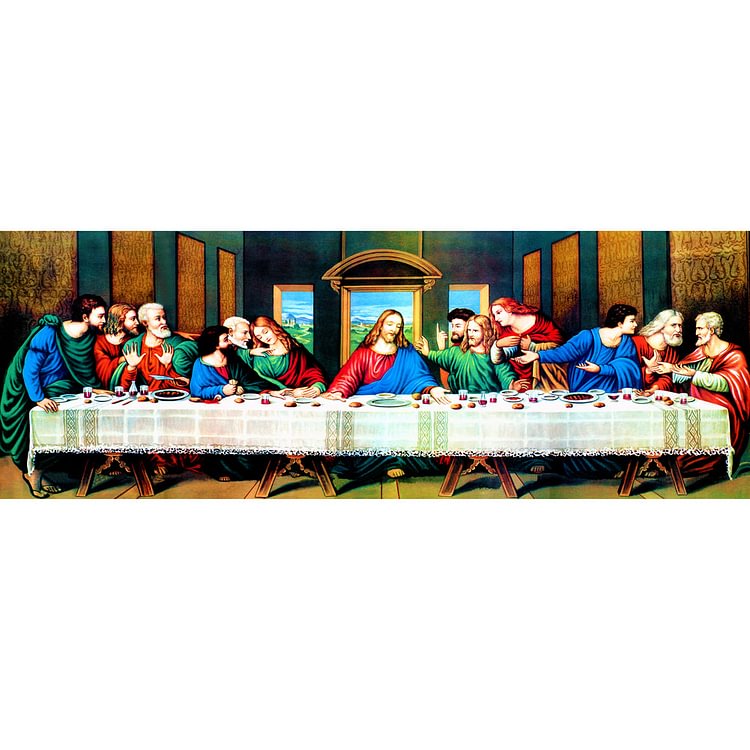 The Last Supper Home Drill Diamond Painting 80X30CM(Canvas)-gbfke