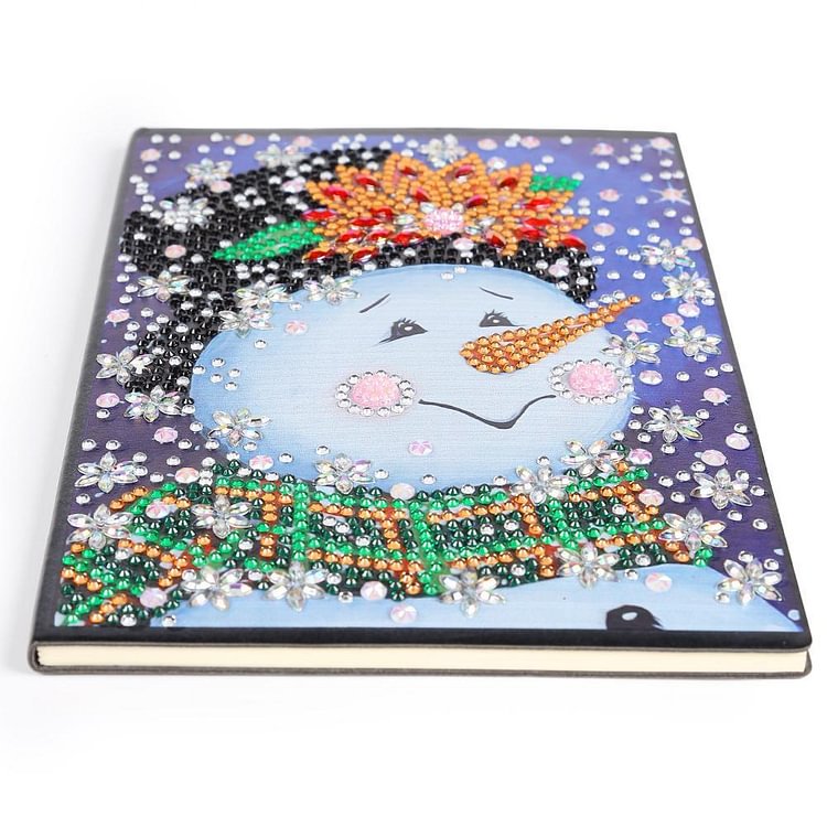 DIY Christmas Snowman Special Shaped Diamond Painting 60 Pages A5 Notebook