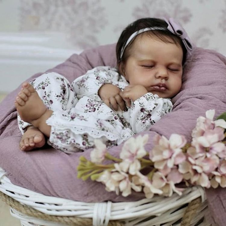  [Kids Gifts Special Offer] 20'' Bryan Truly Reborn Baby Doll African American Baby Dolls Sleeping Girl - Reborndollsshop.com-Reborndollsshop®
