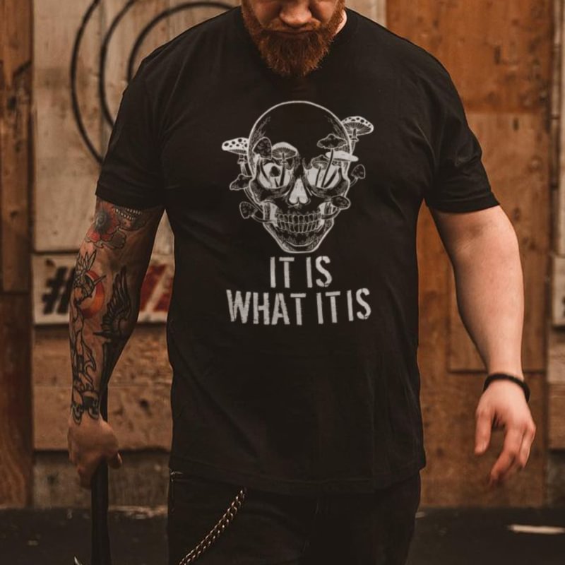 It Is What It Is Printed Fitness Men's T-shirt -  UPRANDY